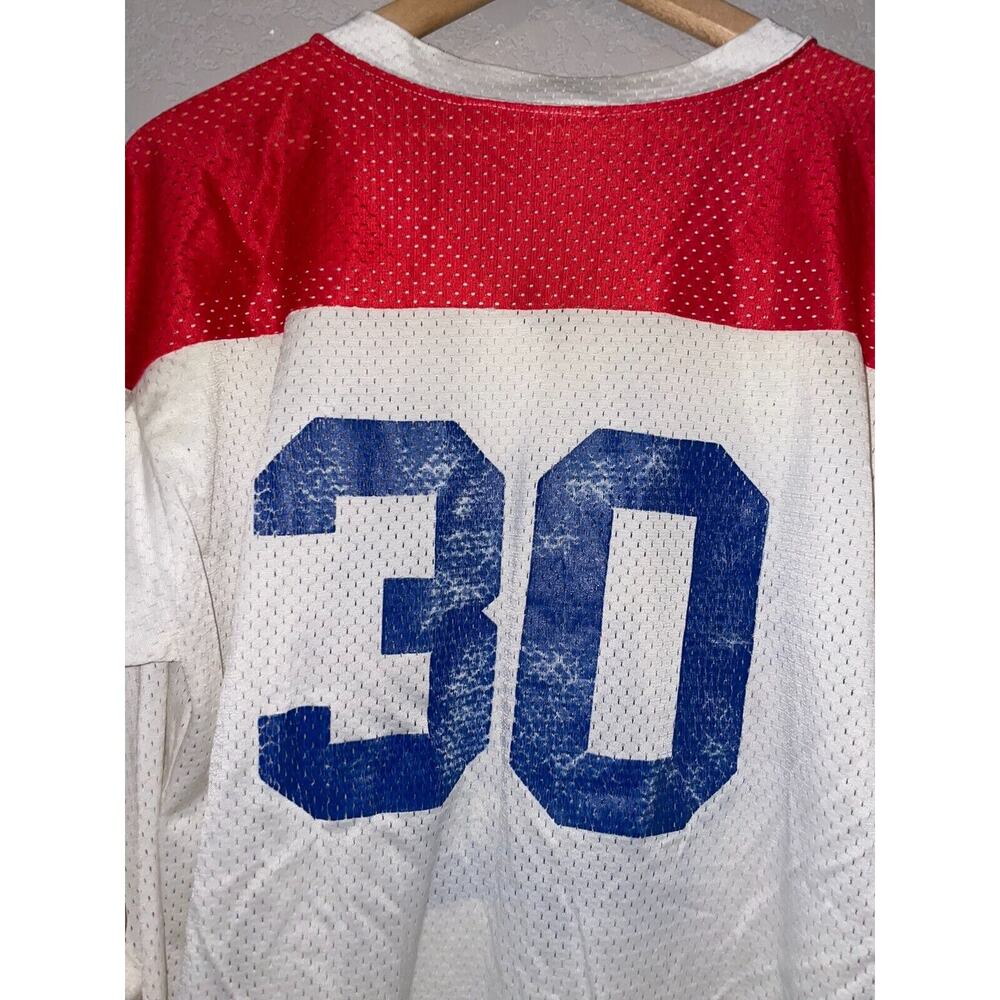 Vintage Buddy Bloms Hockey Jersey School White Red NHL Style 80s VTG 1980s L - Picture 12 of 12
